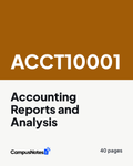 ACCT10001 Accounting Reports and Analysis study notes cover