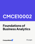 CMCE10002 Foundations of Business Analytics study notes cover