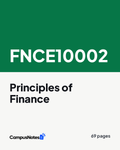FNCE10002 Principles of Finance study notes cover