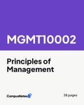 MGMT10002 Principles of Management study notes cover